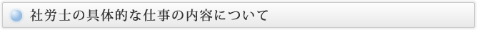 社労士の具体的な仕事の内容について