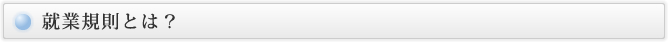 就業規則とは？